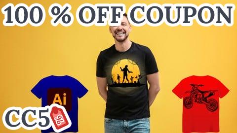 [100% OFF Coupon] Adobe Illustrator for T-Shirt Design: From Sketch to Print