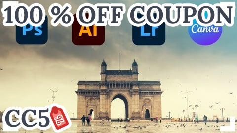 [100% OFF Coupon] Pro Photo Editing With Photoshop Illustrator Lightroom Canva