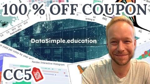 [100% OFF Coupon] Python Data Analysis Bootcamp - Pandas, Seaborn and Plotly