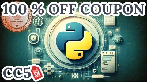 [100% OFF Coupon] Python For  Absolute Beginners & Pass The PCEP Exam